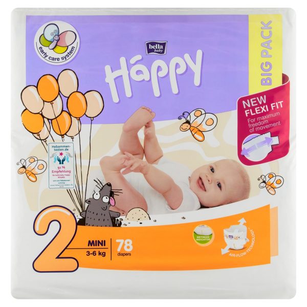 Bella Baby Happy jednorazové plienky 2 Mini 78ks 1