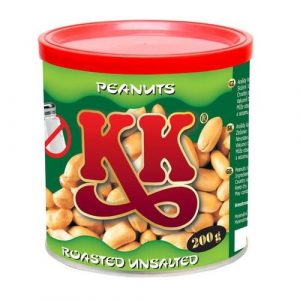 Arašidy lúpané pražené nesolené KK dóza 200g Alika 21