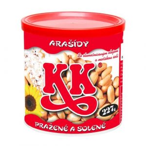 Arašidy lúpané pražené solené KK dóza 227g Alika 24