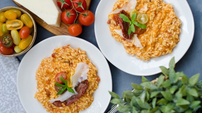 Krémové risotto so sušenými paradajkami