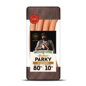 Párky Poctivé s goudou 180g, KU 1