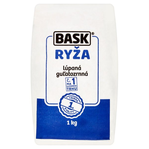 Ryža Guľatozrnná lúpaná 1kg Bask 1