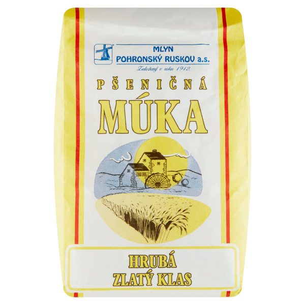 Múka pšeničná hrubá Zlatý klas 1kg Mlyn 1