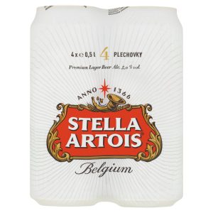 Pivo Stella Artois ležiak svetlý 4x500ml *ZO 6