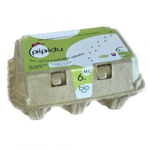 Vajcia Bio z voľného výbehu M-L 6ks Pipidu 5