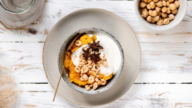 Tekvicové smoothie bowl