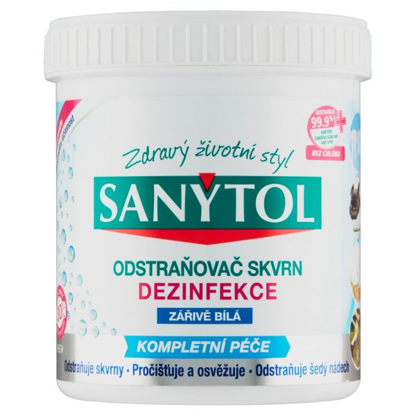 Sanytol odstraňovač škvŕn Žiarivá biela 450g 1