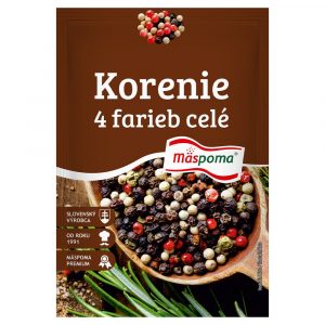 Korenie Štvorfarebné korenie celé 20g Mäspoma 16