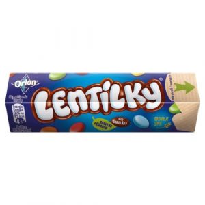 Lentilky Dražé z mliečnej čokolády 28g Orion 5