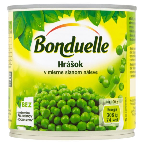 Hrášok sterilizovaný 425ml (400g) Bonduelle 1
