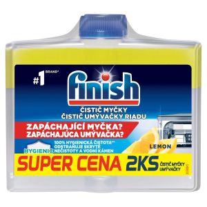 Finish Lemon čistič umývačky riadu 2 x 250ml 12