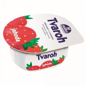 Tvaroh s vlákninou jahoda 140g Milko 1