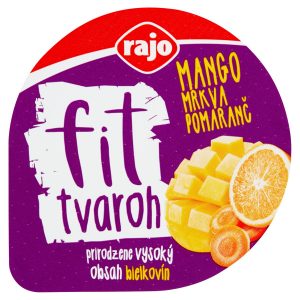 Tvaroh FIT mango mrkva pomaranč 200g Rajo 6