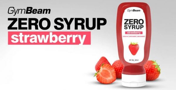 Sirup Zero jahoda 320ml GymBeam 2