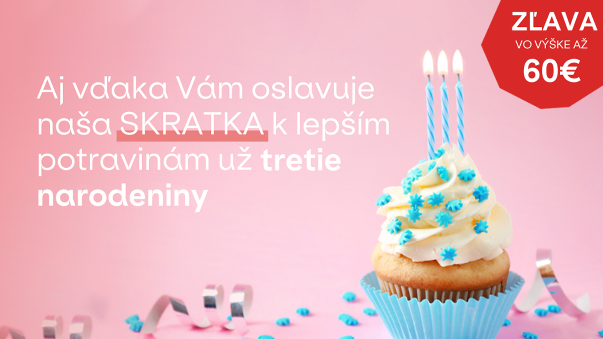 Narodeninová zľava vo výške až 60€
