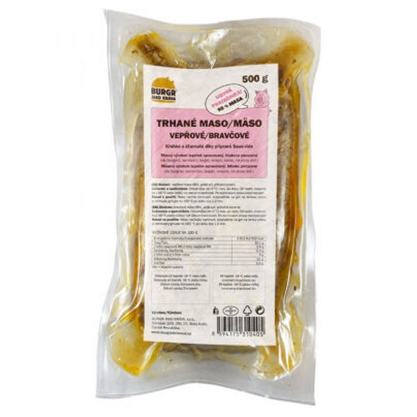 Mrazené Bravčové trhané mäso 500g Burgr jako kráva 2
