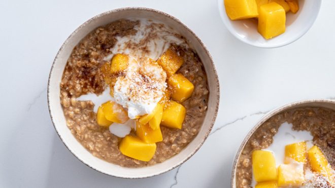 Ovsená kaša na exotický spôsob "Mango sticky rice"
