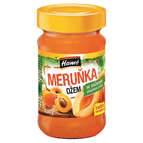 Džem Marhuľa so zníženým obsahom cukru 230g Hamé 1