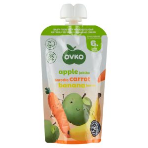 Detská výživa jablko karotka banán DIA 120g Ovko 2 Detská výživa jablko karotka banán DIA 120g Ovko 2