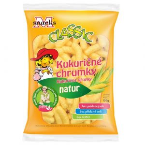 Chrumky kukuričné nesolené 100g M-Snack 14