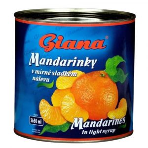 Kompót Mandarínky lúpané 2650g Giana 22