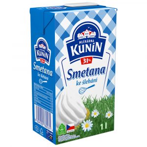 Smotana na šľahanie 31% 1l Kunín 12