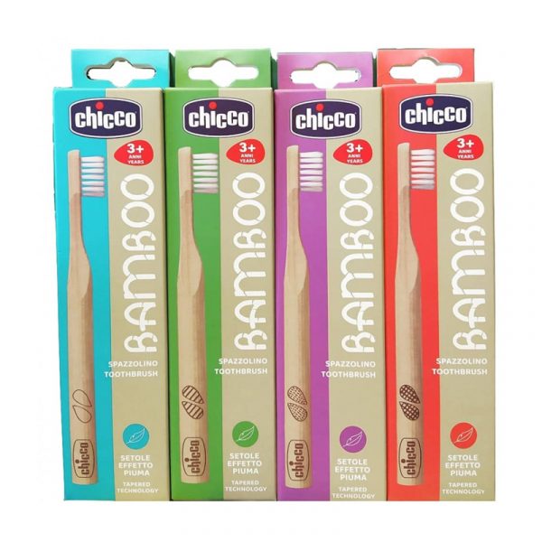 Chicco zubná kefka od 3rokov Bamboo 1ks 2