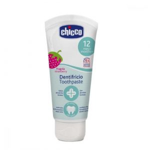 Chicco zubná pasta 12m+ Jahoda bez fluóru 50ml 14
