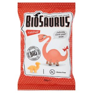 Chrumky pre deti kukuričné s kečupom 50g Biosaurus 17