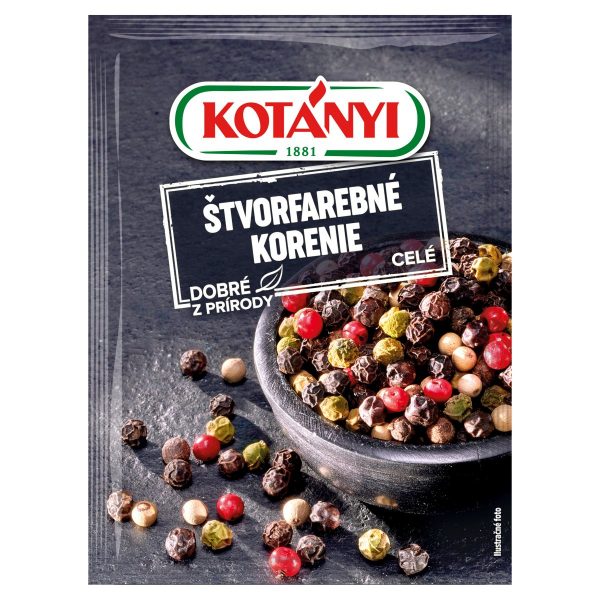 Korenie Štvorfarebné korenie celé 16g Kotányi 1