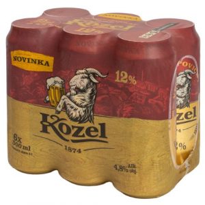 Pivo Kozel 12% svetlý ležiak 6x500ml *ZO 14