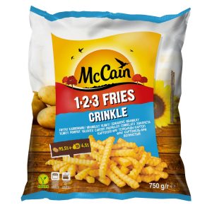 Mr.Zemiakové vlnky 123 Fries Crinkle 750g McCain 90 Mr.Zemiakové vlnky 123 Fries Crinkle 750g McCain 90