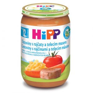 HiPP BIO Cestoviny s rajčinami a teľac. mäsom 220g 15