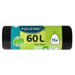 Vrecia na odpad Eco 60l 64x70cm 15ks Folistar 8