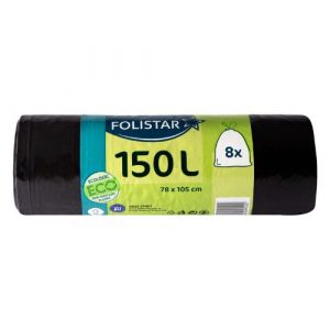 Vrecia na odpad Eco 150l 78x105cm 8ks Folistar 19 Vrecia na odpad Eco 150l 78x105cm 8ks Folistar 19
