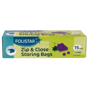 Vrecká ZIP 1l 17x21cm 15ks Folistar 16