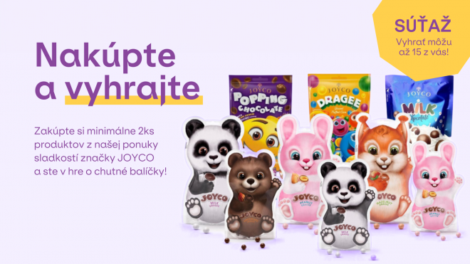 Nakúpte a vyhrajte sladký balíček