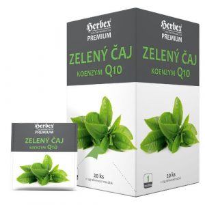 Herbex čaj Zelený čaj s Q10 20x1,5g (30g) 5