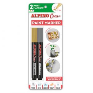 Alpino Paint Marker balenie zlatá a strieborná 2ks 15