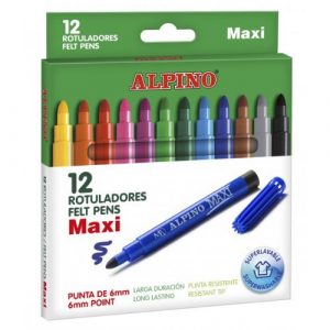 Alpino farebné fixky Maxi 12ks 12