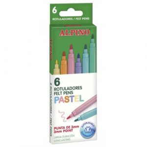 Alpino farebné fixky Pastel 6ks 13