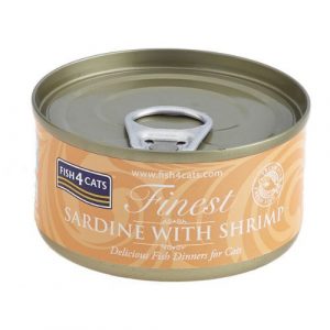 Fish4cats Finest Konzerva Sardinka s krevetami 70g 2