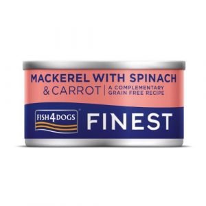 Fish4dogs Finest Konzerva Makrela so špenátom 85g 2