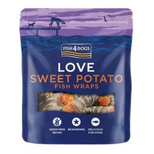 Fish4dogs Love Maškrty Ryba s batátom 100g 8