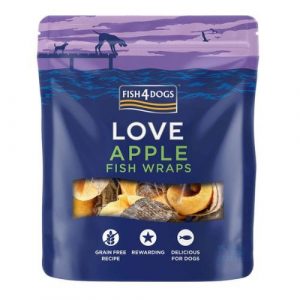 Fish4dogs Love Maškrty Ryba s jablkom 90g 9