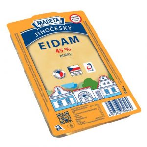 Syr Eidam Jihočeský 45% plátky 100g Madeta 17