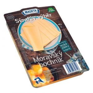 Syr Moravský bochník 45% plátky 100g Madeta 5