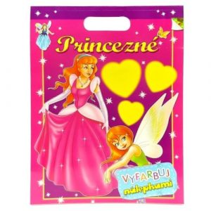Omaľovánka Princezné vyfarbuj nálepkami 7