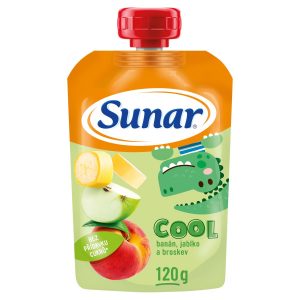 Sunar Cool kapsička Broskyňa, Banán, Jablko 120g 18 Sunar Cool kapsička Broskyňa, Banán, Jablko 120g 18