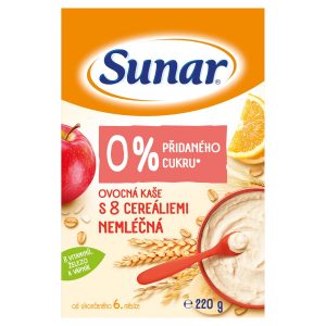Sunar nemliečna kaša ovocná s 8 cereáliami 220g 16
